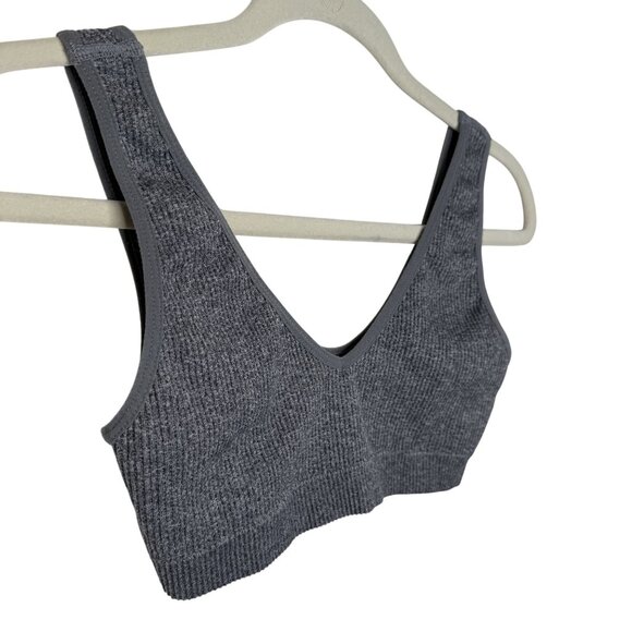 Thirdlove Gray Ribbed Sports Bra, S - Picture 3 of 5